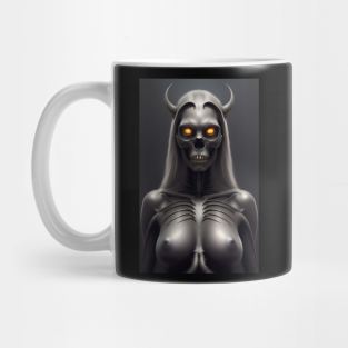 horned skull girl Mug